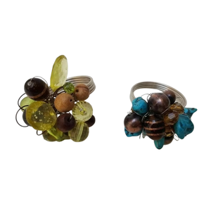 Anneaux de serviette en cristal perlé faits à la main, design élastique, luxe |   Décoration de table, décoration de mariage, porte-serviettes décoratif, ensemble de qualité supérieure - Product Image 4