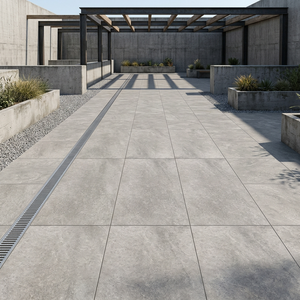 Vitrified Full Body Hammer Stone Grey Sandstone Look 2cm Thick Porcelain Modern Firebrick Bathroom Hall Outdoor Tiles Heavy Duty - Product Image 6
