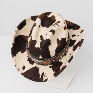 Sombrero de Vaquero de Cuero con Estampado de Vaca, Unisex, para Adultos, Estilo Casual para las Cuatro Estaciones, Bordado a Mano, AMS SPORTS INTL, 56-58 cm - Product Image 5