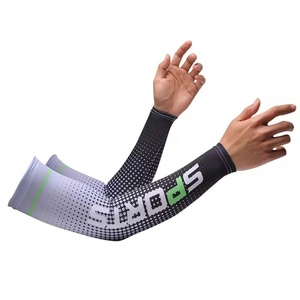 Sublimated <b>Arm</b> <b>Sleeve</b> <b>Compression</b> UV Protection Elastic Custom Logo Sublimation Sports Cooling Cycling Basketball Wholesale OEM - Product Image 3
