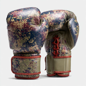 Guantes de Boxeo de Cuero de 1OZ con Diseño de Camuflaje Personalizado, Guantes de Cuero para Entrenamiento de Combate, Guantes de Camuflaje para Peleas - Product Image 2