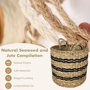 Set di 3 Cesti Portabiancheria Impilabili con Manici, Collezione di Cesti Intrecciati - Product Image 6