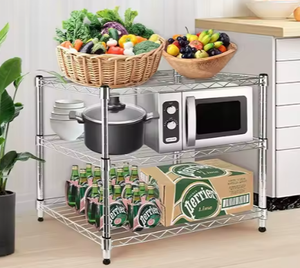 Étagère de rangement compacte à 3 niveaux en fer pour cuisine, OEM/ODM - Product Image 2