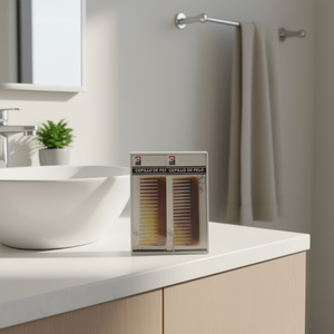 Peigne plat double barre en ambre PEINE, multi-styler élégant - Product Image 2