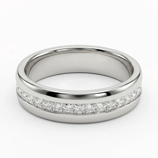 Princess Cut Diamond Ring in PT950 Platinum | IGI Certified 0.48 CT Diamond Jewelry