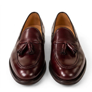 Chaussures en cuir pour hommes à la mode, mocassins en cuir véritable, semelle légère, finition artisanale, pour sorties décontractées - Product Image 1