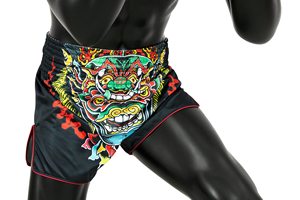 <b>Men</b> Thai Boxing <b>Short</b> Satin Elastic Waist Training Gym Kickboxing Lightweight Colorful Print top <b>mens</b> muay thai martial - Product Image 2