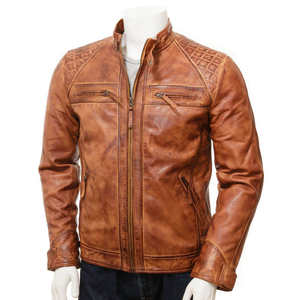 Chaqueta de Cuero para Hombre, Estilo Urbano, Color Liso, Fabricante Profesional, Calidad Premium, Impermeable y Transpirable, Mejor Precio - Product Image 1