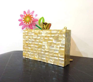 Hermoso bolso de mano de noche nupcial, bolso de boda con diamantes de imitación de resina, gran oferta, forro acrílico, monedero de estilo a la moda - Product Image 4