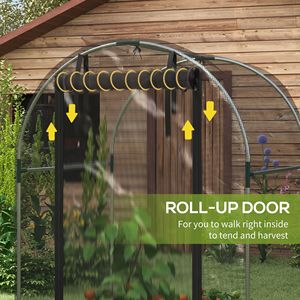 Rete da Giardino 4FT X 4FT in Acciaio Zincato Nero con Gabbia per Colture e Porta con Cerniera - Product Image 6