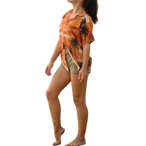 Camisa Casual Estampada para Mujer, Estilo Explorador junto a la Piscina, Cuello Suave, Dobladillo Veraniego, Top Informal para Playa y Aire Libre, Proveedor Mayorista - Product Image 2