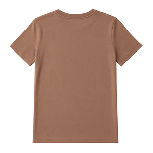 T-shirts d'été à manches courtes pour femmes, col rond, taille haute, en toile compressée, écologiques et respirants, en stock - Product Image 2