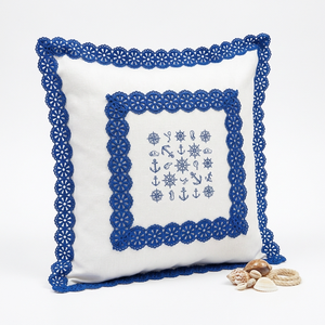 Encaje Guipur de Lujo Ecológico con Diseño Floral Azul de 10 mm, Personalizable al por Mayor, Paquete de 20 Metros para Vestidos, Diademas, Manualidades y Prendas - Product Image 3