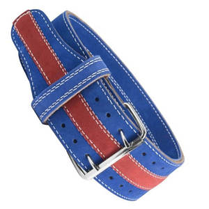 Cinturones de Levantamiento de Pesas de Cuero de Gamuza Azul y Rojo, Resistentes, con Hebilla Antideslizante, Soporte Central, Equipo de Entrenamiento - Product Image 2