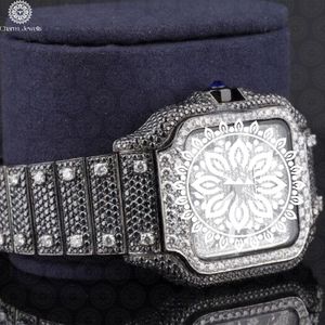 Montre de luxe Charm Jewells en acier inoxydable, cadran analogique, bracelet en verre 20 mm, fermoir caché à bouton-poussoir, mouvement mécanique pour homme, 10 bars - Product Image 2