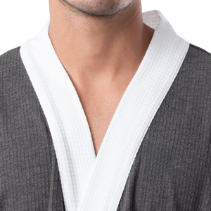 Peignoirs à manches longues pour hommes RABUSH SPORTS avec poches, 100 % coton, absorbants, vêtements de nuit décontractés d'été - Prix de gros - Product Image 6