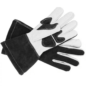 Gants de sécurité pour soudeur TIG en cuir pleine fleur robuste certifiés CE, anti-vibration, ignifuges et renforcés - Product Image 2