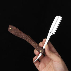 Rasoir manuel professionnel en acier inoxydable, nouveau design, pour hommes, rasage des aisselles et du visage, qualité salon de coiffure, lame simple en métal - Product Image 3