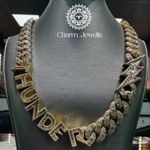 สร้อยคอ Charm Jewells Unisex Moissanite ทรงกลม ตัดแบบ Brilliant Cut ลายเรขาคณิต ชุบทอง 14K เงินแท้ 925 รับรองโดย IGI สไตล์ฮิป - Product Image 4