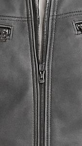 Men’s slim-fit performance <b>jacket</b> made from glossy <b>sheepskin</b> leather. - Product Image 5