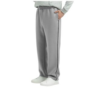 Pantalon de survêtement large pour homme, coupe décontractée, en coton et polyester, avec bande latérale, vente en gros OEM - Product Image 3