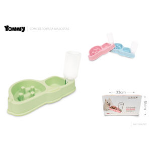 Comedero para mascotas Yommy de acero inoxidable de 22 cm con estampado de pata para perros y gatos - Product Image 6