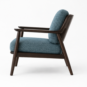 Sillón de Salón de Lujo en Madera de Teca Sólida, Tapizado, Estilo Escandinavo, para Hotel, Villa, Apartamento, Muebles de Sala de Estar - Product Image 4