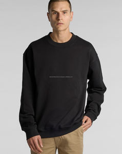 Sweat-shirt surdimensionné en molleton de coton 100% pour hommes, poids lourd, respirant, brodé, motif solide pour l'hiver, long service OEM - Product Image 1