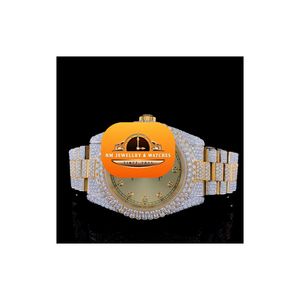 นาฬิกาข้อมือ NM JEWELLRY รุ่นหรูหรา ประดับไพลิน ระบบออโตเมติก ตัวเรือนสแตนเลสขนาด 20 มม. ฝังเพชร VVS มอยส์ซาไนต์ สำหรับผู้ชาย ขายส่ง - Product Image 1