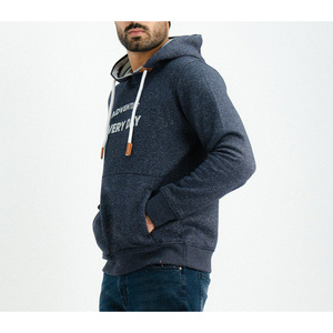 Pull à capuche imprimé décontracté pour hommes – Mélange de coton et polaire, capuche à cordon réglable, poche kangourou, streetwear automne-hiver - Product Image 5