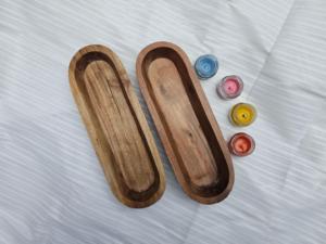 Cuencos de Madera Rectangulares Hechos a Mano al por Mayor y Recipientes Personalizados para Velas para Halloween y Navidad |   Fabricante OEM - Product Image 3