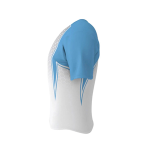 Ensemble de maillots de baseball pour hommes, bleu et blanc, imprimé géométrique, manches courtes, évacuation de l'humidité, coupe athlétique, toutes saisons - Product Image 6