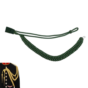 Aiguillette de cérémonie dorée, cordon d'aiguillette britannique, aiguillette dorée tressée métallique - Product Image 3