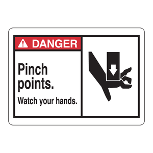 Panneau de sécurité PVC Brady Danger Pinch Points pour zones de machines industrielles - Product Image 3