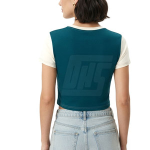 เสื้อครอปท็อปผู้หญิง ผ้าเนื้อนุ่ม ระบายอากาศได้ดี สวมใส่สบาย เหมาะสำหรับใส่ลำลอง ออกกำลังกาย และกิจกรรมแฟชั่นประจำวัน - Product Image 2