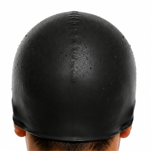 Bonnet de bain unisexe en silicone écologique, ajustement confortable, couleur personnalisée, imperméable, extensible, taille personnalisée, service OEM - Product Image 5