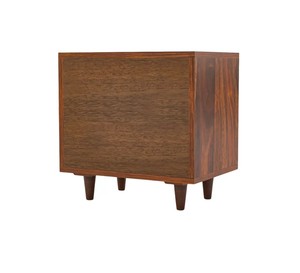 Wholesale modern solid wood bedside <b>table</b> 2 rattan drawer fluted nightstand bedroom nightstand home furniture Jodhpur - Product Image 5