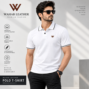Camisa de Piqué Negra para Hombre, Cuello y Puños Blancos en Contraste, Logotipo Personalizado, Corte Ajustado, Uniforme de Golf Informal, 100% Algodón, Secado Rápido, Manga Larga - Product Image 1