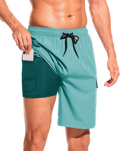 High Waist Knitted Men Trunk Hot Shorts Summer Plain Accept Customer Accept Customer Logo OEM <b>Elastic</b> shorts - Product Image 1