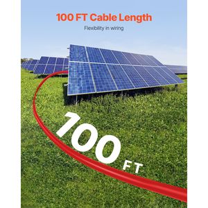 Cavo di Prolunga per Pannello Solare 100FT 10AWG Impermeabile PV 6mm2 in Rosso - Product Image 3
