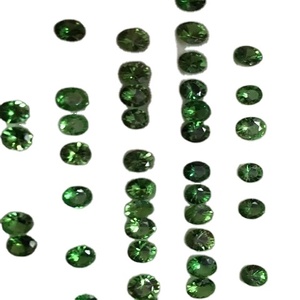 Grenat vert naturel coupe ronde pierre à facettes commande minimum 100 pièces - Product Image 1