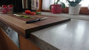 Planche à découper élégante en bambou avec motif de fruits, ustensile de cuisine fait main, durable, compatible lave-vaisselle, décoration de cuisine, bois de manguier et d'acacia - Product Image 3