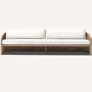 Lucia <b>sofa</b> furniture made of teak wood frame and <b>rattan</b> weaving, simple modern style, suitable for <b>outdoor</b> use, soft for sitting - Product Image 2