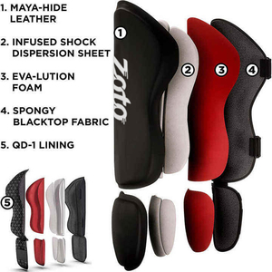 Protège-tibias de Muay Thai antichoc avec protection du cou-de-pied, protège-jambes antidérapants pour le MMA, fournisseur en gros - Product Image 4