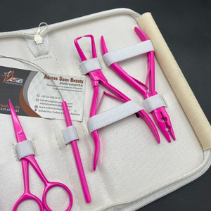 Kit de Herramientas para Extensiones de Cabello de Acero Inoxidable Rosa Intenso al por Mayor/Alicates para Extensiones de Cabello de Alta Calidad con Logotipo Personalizado - Product Image 3