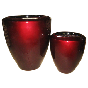 Pots de fleurs durables, légers, pour la décoration extérieure, la maison et le jardin, minimalistes, de haute qualité, en fibre de verre, écologiques - Product Image 1