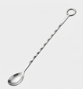 Cuillère à cocktail en acier inoxydable de qualité supérieure, agitateur de bar au design minimaliste, outil de mélange durable pour la préparation de cocktails - Product Image 1