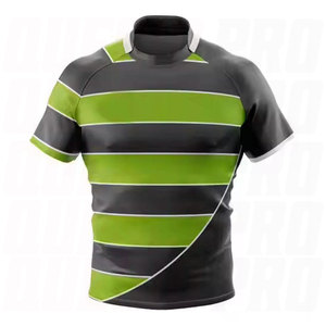 Men's Lightweight Breathable Quick Dry Rugby Jersey Athletic Sports Training <b>Shirt</b> Performance Activewear for Practice Match Day - Product Image 1