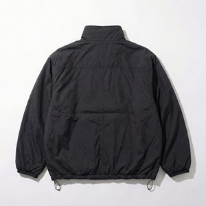Black <b>Packable</b> Shell <b>Jacket</b> — Full‑Zip Windbreaker with High Collar, Elastic Cuffs & Drawcord Hem | OEM/ODM Private Label - Product Image 2