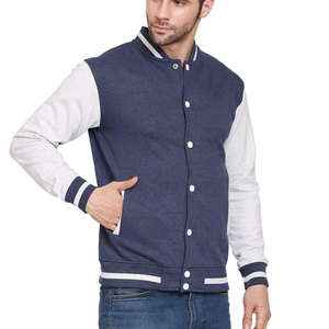 Blouson universitaire personnalisé pour homme, col montant, motif en laine, motif lettres, blouson de baseball en toile pour printemps et hiver - Product Image 4
